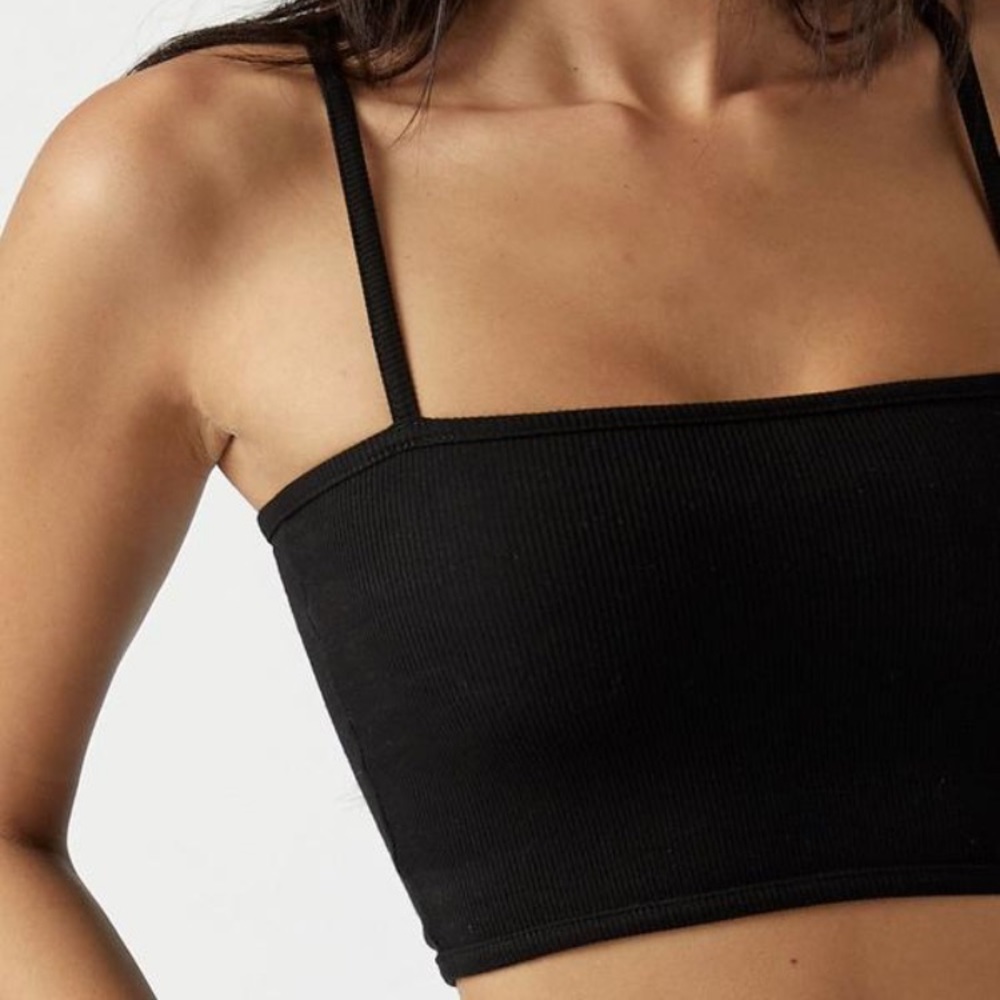 Joah Brown Black CROPPED CAMI - Picture 4 of 6